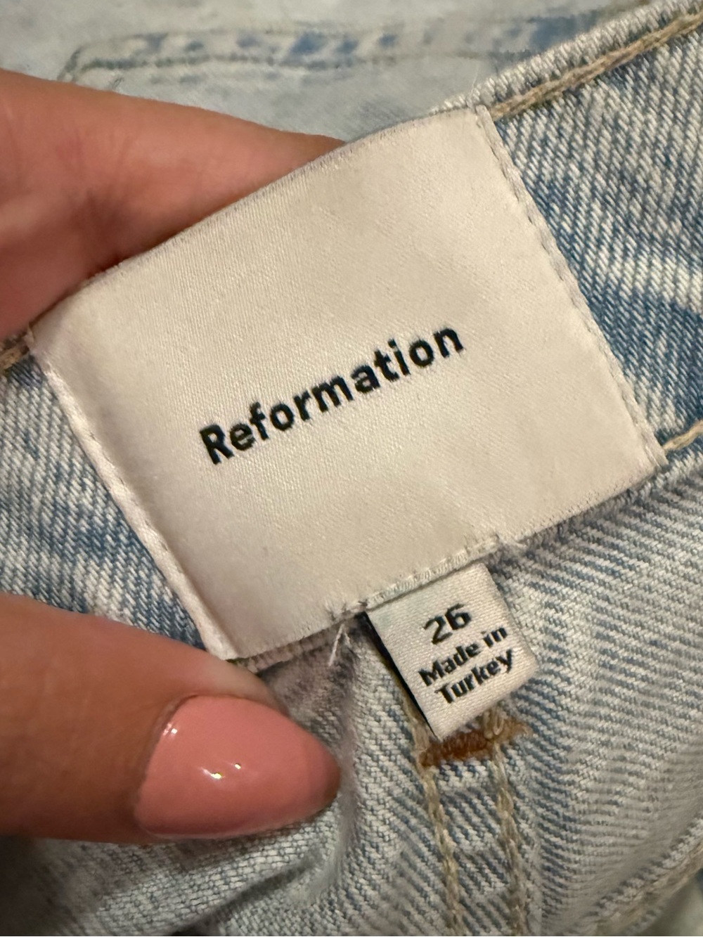 Reformation Light Wash Wide Leg Jeans - Picture 4 of 5